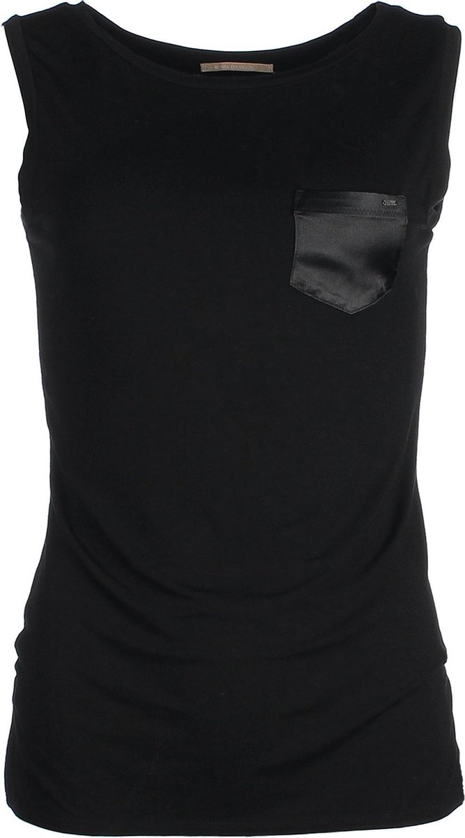 The Timeless Sleeveless Shirt - Black - XS - bamboe kleding dames - mouwloos shirt singlet