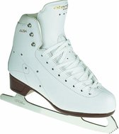 Atena Kunstschaatsen Alba Figure Dames Leer/staal Wit Mt 39