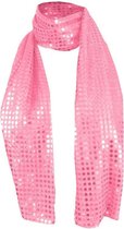 Pailletten sjaal - Roze - Disco - Glitter