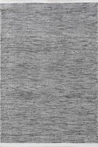 MOMO Rugs Teppe Black White Vloerkleed - 140x200 cm - Rechthoekig - Laagpolig, Structuur Tapijt - Industrieel, Landelijk, Scandinavisch - Zwart_wit