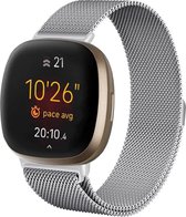 YONO Bandje geschikt voor Fitbit Versa 3 / Sense – Milanees – Zilver – Small