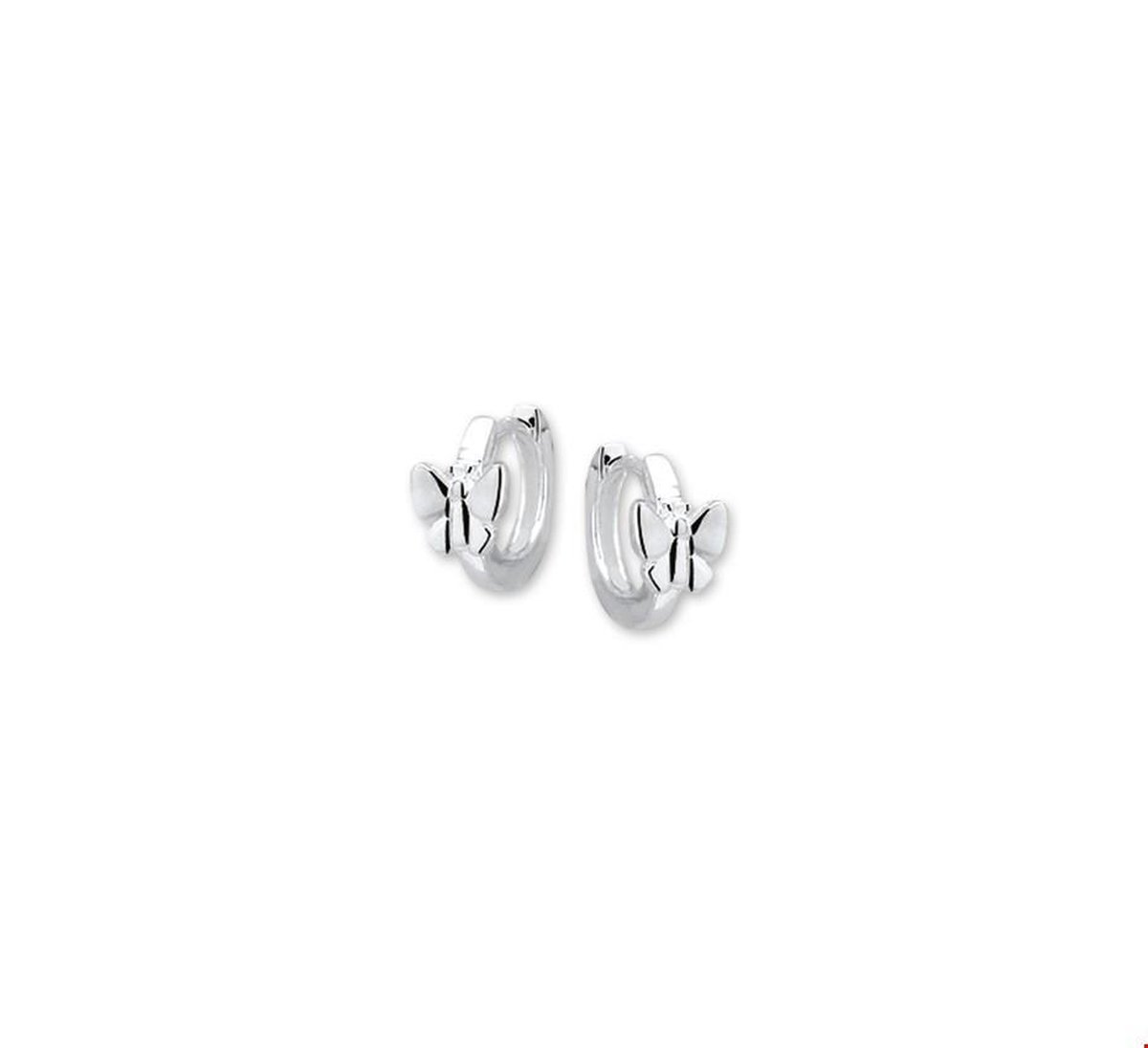 Zilver Gerhodineerde Klapoorringen vlinder 1321830