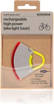 Bookman Curve Fietsverlichting - LED Achterlicht - Oplaadbaar via USB - Compact Design - Grijs