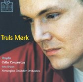Truls Mørk, close-up van gezicht, met "Virgin Classics Digital" logo en titel "Haydn Cello Concertos".