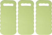 Set van 3x groene kniematjes/kniekussens/sportmatje bescherming voor tijdens het sporten - 40 x 18 cm - Compact sportmatje - Sportbenodigdheden