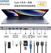 All-in-one USB-C Mutli Function Docking Station-2 in 1 / Keyborad / Speaker / TV / Projector / Headphone / Mouse / U-disk / SD 3.0 /TF3.0 /PD 3.0 / RJ45 / Charge / Sync / Microphone / 4K@30hz / USB 3.1 / USB 3.0