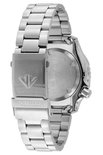 Zilverkleurig Citizen Promaster horloge, achterkant en gesp zichtbaar. Het logo van Promaster is zichtbaar.