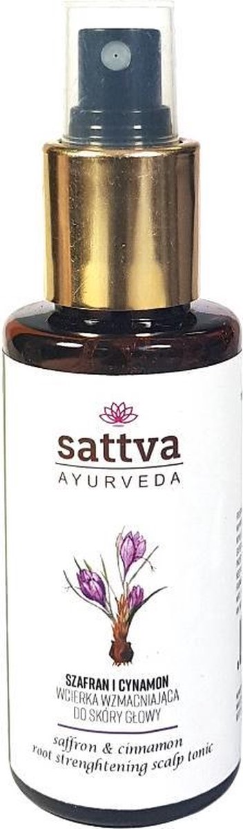 Sattva - Root Strenghtening Scalp Tonic Strengthening Rubber To Score Head Saffron & Cinnamon 100Ml