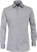 Casa Moda - Heren Overhemd - Strijkvrij - met Borstzakje - Regular fit - Grijs