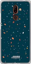 Nokia 7 Plus Hoesje Transparant TPU Case - Terrazzo N°9 #ffffff