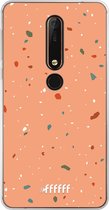 Nokia X6 (2018) Hoesje Transparant TPU Case - Terrazzo N°10 #ffffff