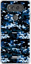 LG V20 Hoesje Transparant TPU Case - Navy Camouflage #ffffff