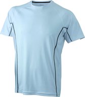 James and Nicholson - Heren Running Reflex T-Shirt (Wit/Zwart)