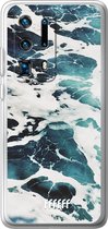 Huawei P40 Pro+ Hoesje Transparant TPU Case - Waves #ffffff