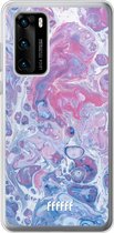 Huawei P40 Hoesje Transparant TPU Case - Liquid Amethyst #ffffff