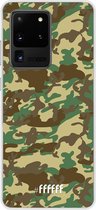 Samsung Galaxy S20 Ultra Hoesje Transparant TPU Case - Jungle Camouflage #ffffff