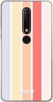 Nokia X6 (2018) Hoesje Transparant TPU Case - Vertical Pastel Party #ffffff