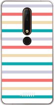Nokia X6 (2018) Hoesje Transparant TPU Case - Pastel Tracks #ffffff