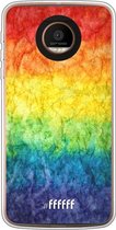 Motorola Moto Z Force Hoesje Transparant TPU Case - Rainbow Veins #ffffff