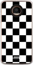 Motorola Moto Z Force Hoesje Transparant TPU Case - Checkered Chique #ffffff