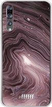 Huawei P20 Pro Hoesje Transparant TPU Case - Purple Marble #ffffff