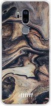 LG G7 ThinQ Hoesje Transparant TPU Case - Wood Marble #ffffff
