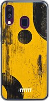 Samsung Galaxy A40 Hoesje Transparant TPU Case - Black And Yellow #ffffff