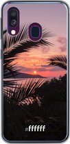 Samsung Galaxy A40 Hoesje Transparant TPU Case - Pretty Sunset #ffffff