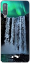 Samsung Galaxy A7 (2018) Hoesje Transparant TPU Case - Waterfall Polar Lights #ffffff