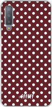 Samsung Galaxy A7 (2018) Hoesje Transparant TPU Case - Burgundy Dots #ffffff