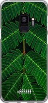 Samsung Galaxy S9 Hoesje Transparant TPU Case - Symmetric Plants #ffffff
