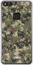Huawei P10 Lite Hoesje Transparant TPU Case - Digital Camouflage #ffffff