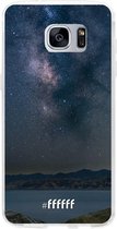 Samsung Galaxy S7 Hoesje Transparant TPU Case - Landscape Milky Way #ffffff