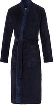 Ten Cate heren badjas - blauw fleece -  Maat: XL