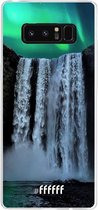Samsung Galaxy Note 8 Hoesje Transparant TPU Case - Waterfall Polar Lights #ffffff