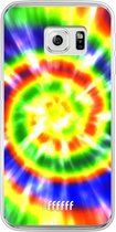 Samsung Galaxy S6 Edge Hoesje Transparant TPU Case - Hippie Tie Dye #ffffff