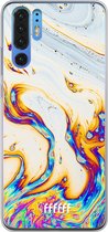 Huawei P30 Pro Hoesje Transparant TPU Case - Bubble Texture #ffffff