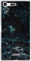 Sony Xperia XZ Premium Hoesje Transparant TPU Case - Dark Blue Marble #ffffff