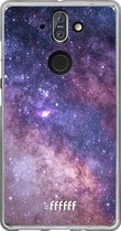 Nokia 8 Sirocco Hoesje Transparant TPU Case - Galaxy Stars #ffffff