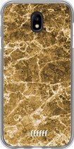 Samsung Galaxy J7 (2017) Hoesje Transparant TPU Case - Gold Marble #ffffff