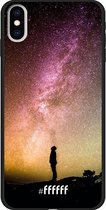 iPhone Xs Max Hoesje TPU Case - Watching the Stars #ffffff