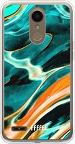 LG K10 (2018) Hoesje Transparant TPU Case - Fresh Waves #ffffff