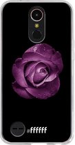 LG K10 (2017) Hoesje Transparant TPU Case - Purple Rose #ffffff