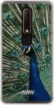 Nokia 6 (2018) Hoesje Transparant TPU Case - Peacock #ffffff