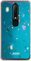 Nokia 6 (2018) Hoesje Transparant TPU Case - Confetti #ffffff