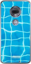 Motorola Moto G7 Hoesje Transparant TPU Case - Blue Pool #ffffff