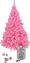 Roze kunst kerstboom/kunstboom 150 cm - Kunst kerstbomen / kunstbomen