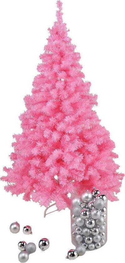 Kunst roze 150 cm kerstbomen / kunstbomen | bol.com