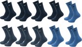 Pierre Cardin - Heren Sokken 10 Paar Casual Sokken - Blauw - Maat 39-42