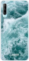 Huawei P Smart Pro Hoesje Transparant TPU Case - Whitecap Waves #ffffff